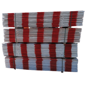 Barreira p/segurança madeira listrada