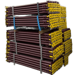 Escoras pintadas reforçadas várias medidas